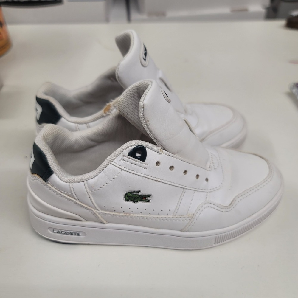 Lacoste Kids White Leather‎ Low Top Sneakers Shoes Size 13